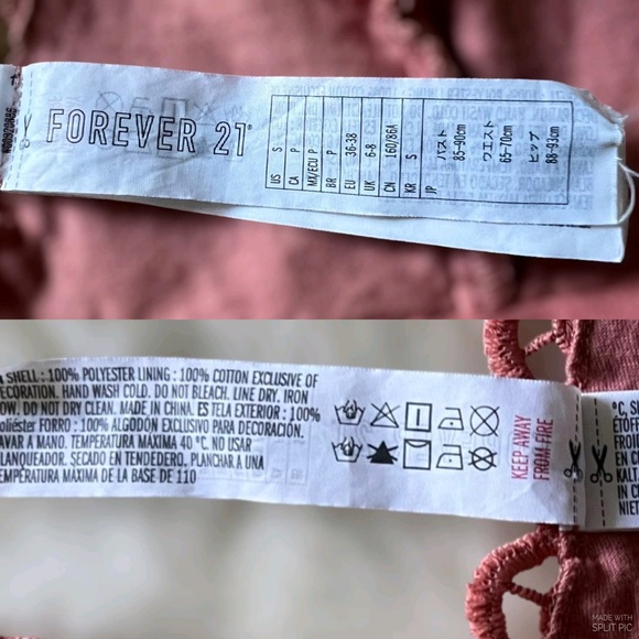 Forever 21 | Summer Pink Crochet Crop Spaghetti, Strap, Top Boho-inspire… - Picture 17 of 17